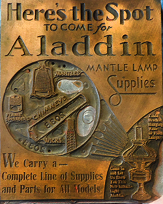 Aladdin parts ad plate