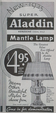 1934 Aladdin lamp catalog