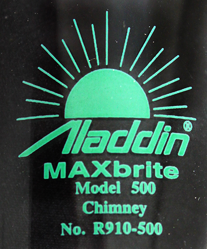 Aladdin MAXbrite 500 chimney logo