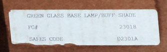 Label for Aladdin lamp box