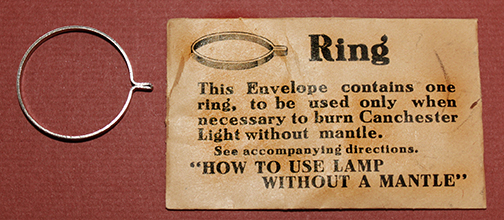 Canchester ring to burn lamp without a mantle