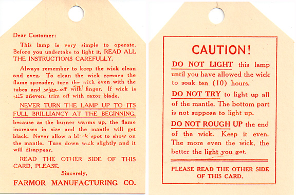 Farmor lamp label