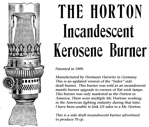 Horton Incandescent mantle burner